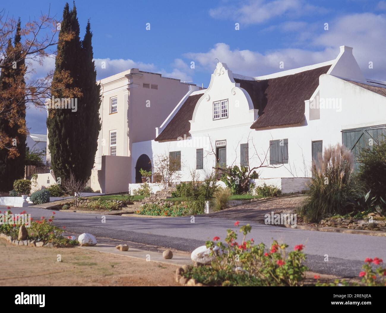 Cape Dutch houses in Church Street in Tulbagh, in the Western Cape