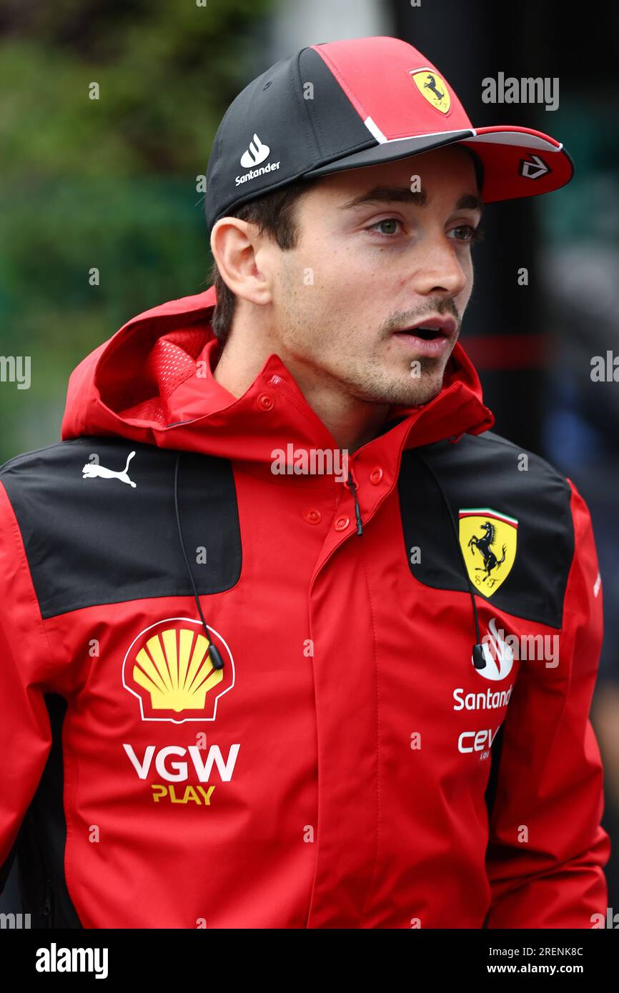 Spa Francorchamps, Belgium. 29th July, 2023. Charles Leclerc (MON) Ferrari. 29.07.2023. Formula 1 World Championship, Rd 13, Belgian Grand Prix, Spa Francorchamps, Belgium, Sprint Day. Photo credit should read: XPB/Press Association Images. Credit: XPB Images Ltd/Alamy Live News Stock Photo