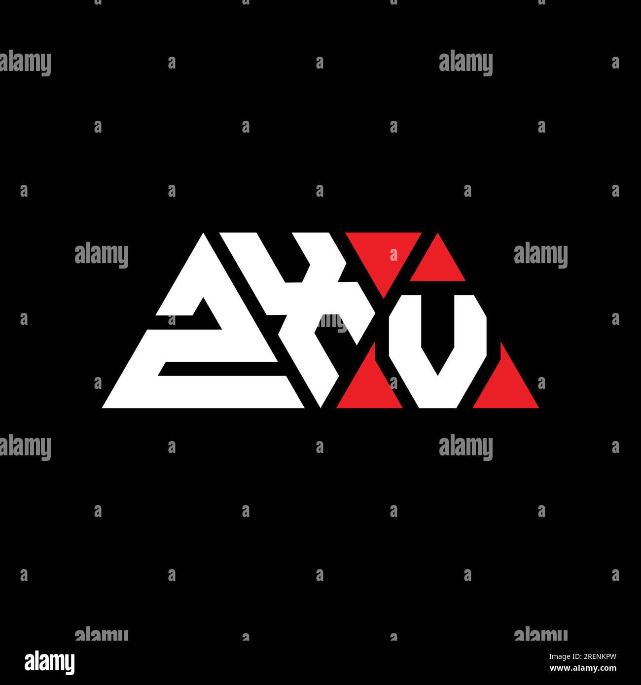 ZXV triangle letter logo design with triangle shape. ZXV triangle logo ...