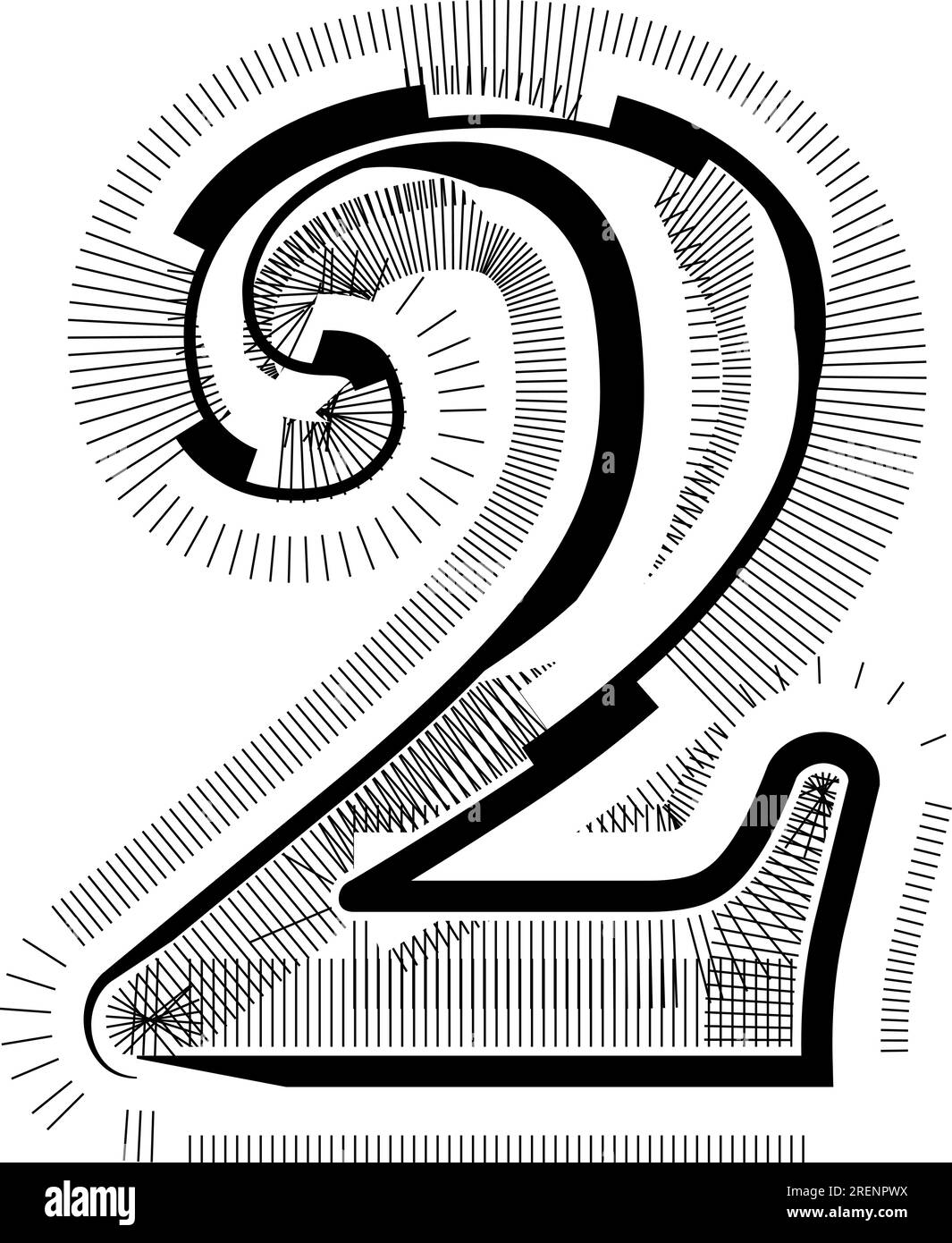 Modern abstract striped design with lines vector illustration Number 2 Modern abstract striped design with lines vector illustration Number 2