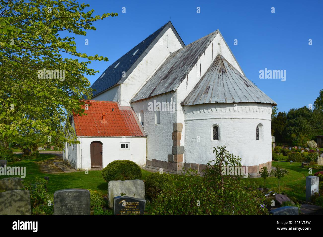 St.-Martinkirche / St.-Martin church in Morsum, Sylt, Frisian Islands, Wadden Sea, Schleswig-Holstein, Germany Stock Photo