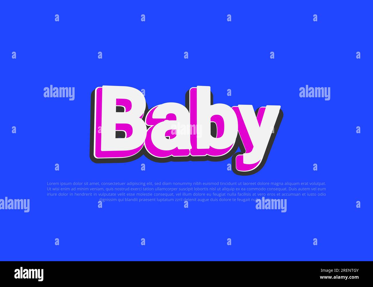 Crunchy text effect template with 3d bold style use for logo Pro Vector Stock Vector