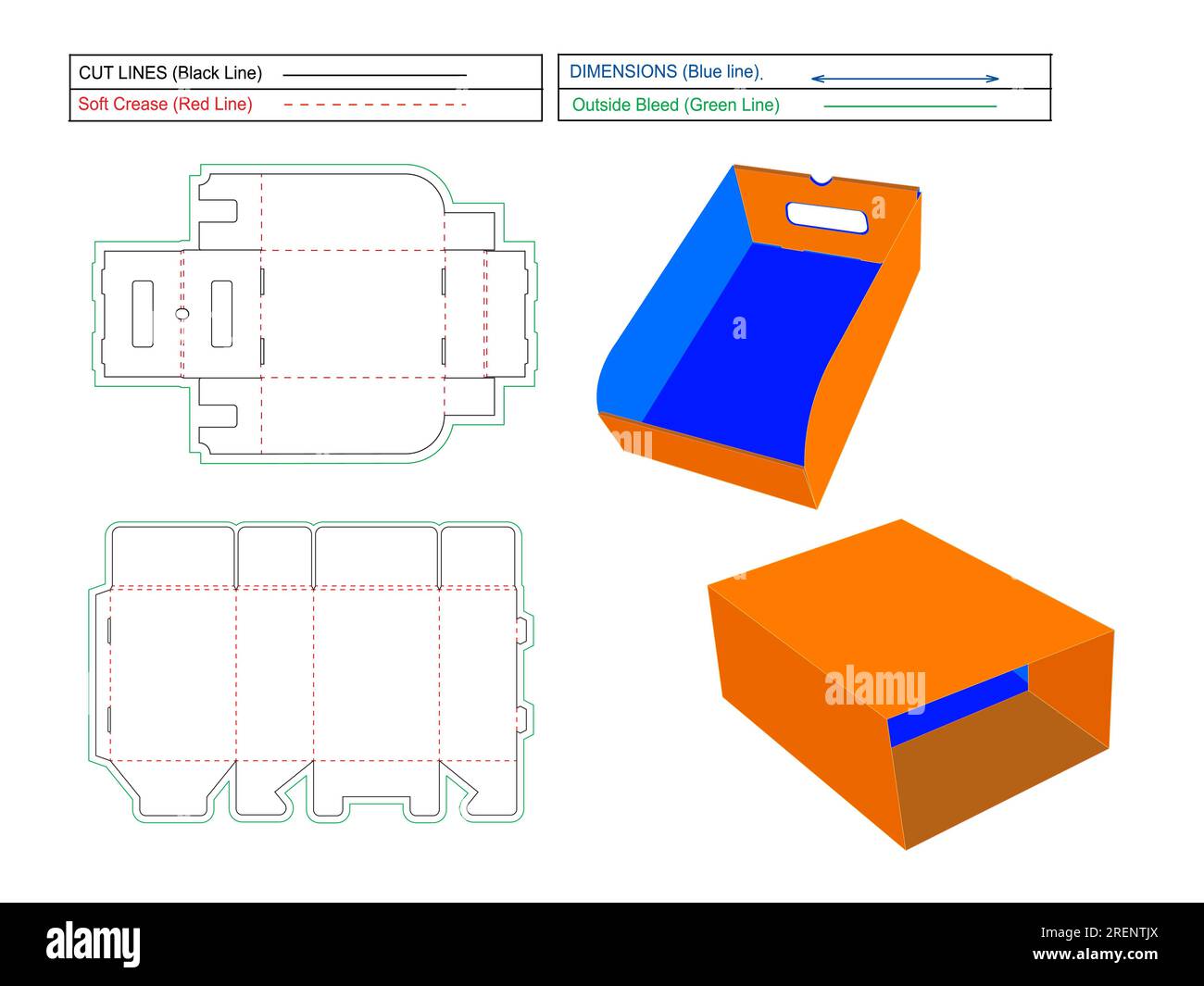 Shoe cover and tray box without glue and with holding notch Die line