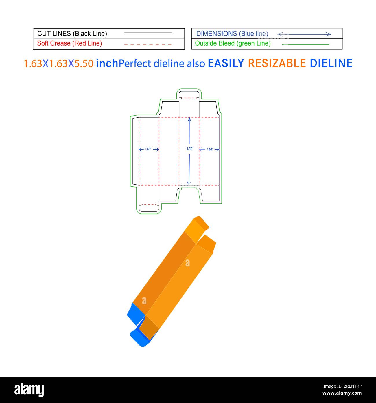 RTE reverse tuck end folding box food cardboard box(1.63x1.63x5.50 ...