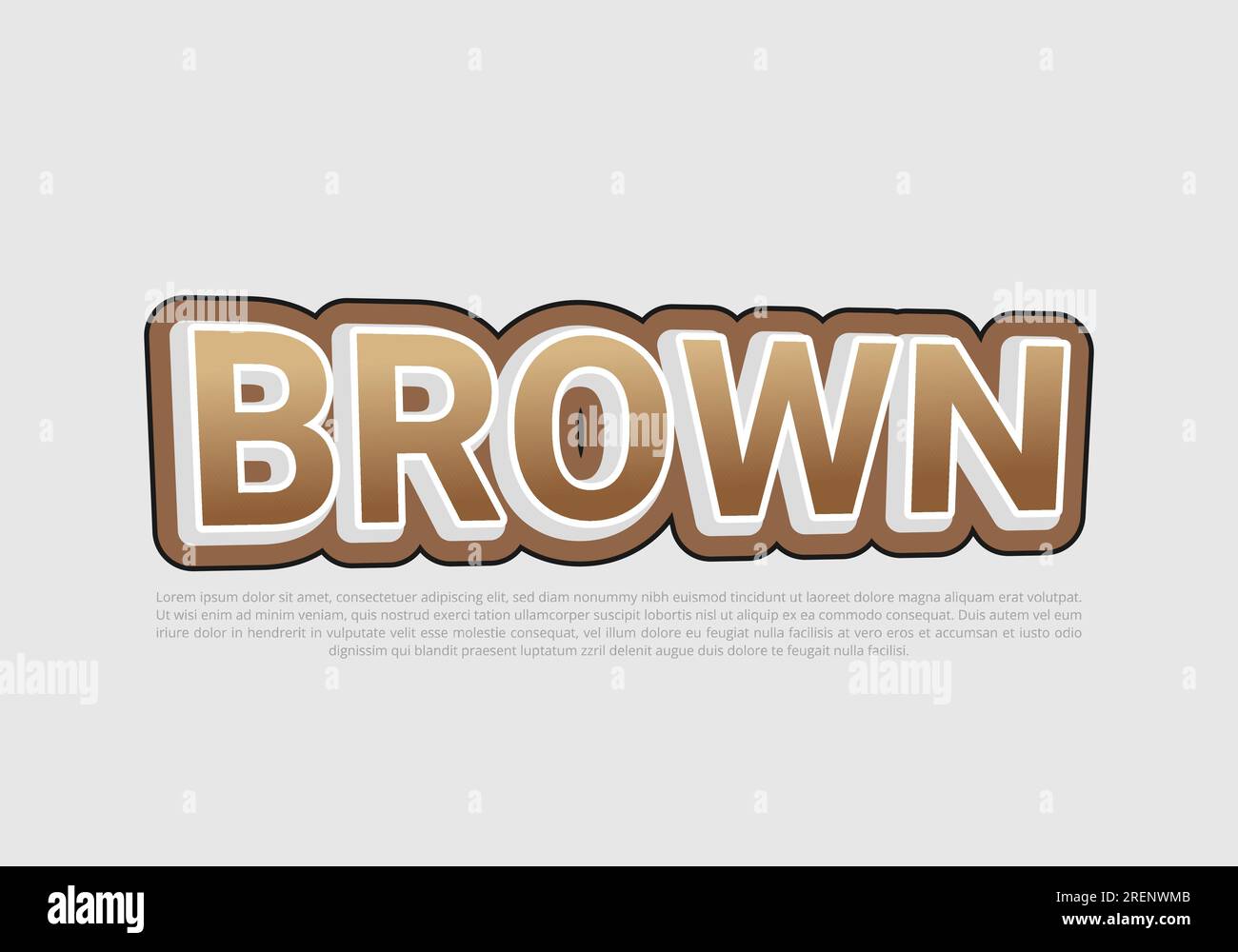 Crunchy text effect template with 3d bold style use for logo Pro Vector Stock Vector