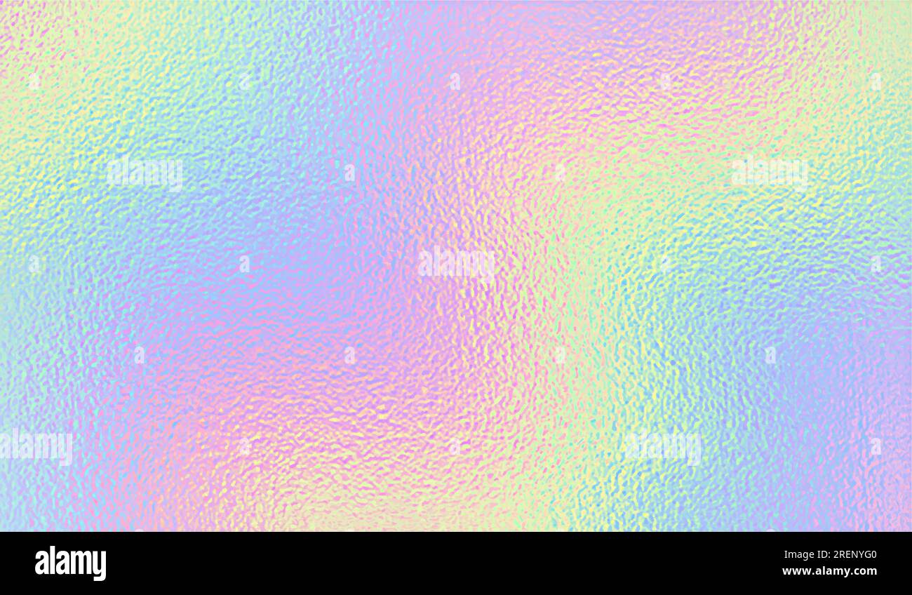 Purple background. Holograph foil texture. Iridescent metal effect. Holographic glitter backdrop. Rainbow bright gradient. Cute dreamy pattern Stock Vector
