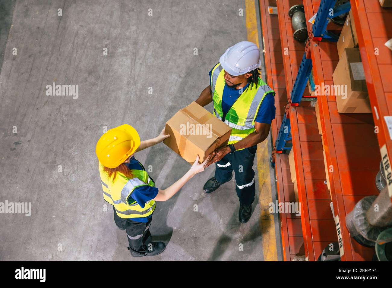 warehouse worker work in shipping logistics factory ship supply order
