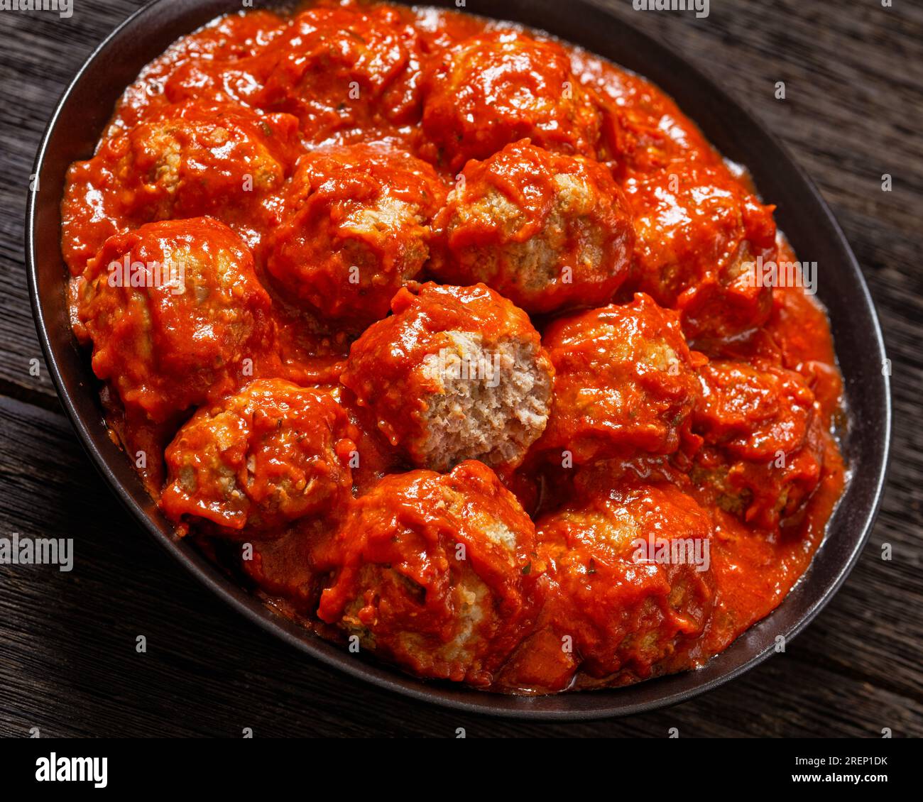 Iowa Ham Balls of ground beef, ground ham and crackers crumbs with a