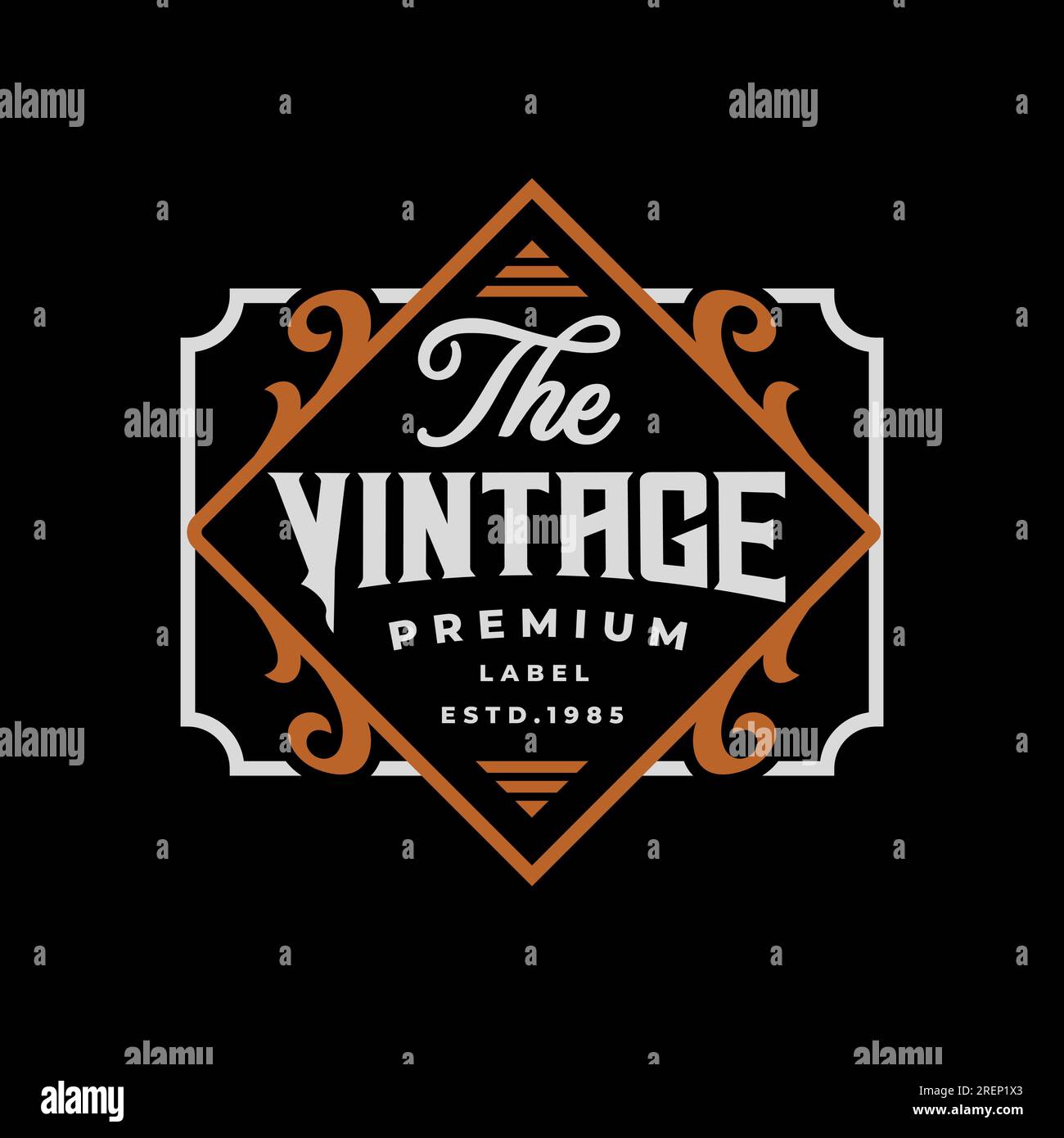 Logo Design Badge Design Classic Retro Vintage Style Vintage Framed Logo Antique Labels Stock