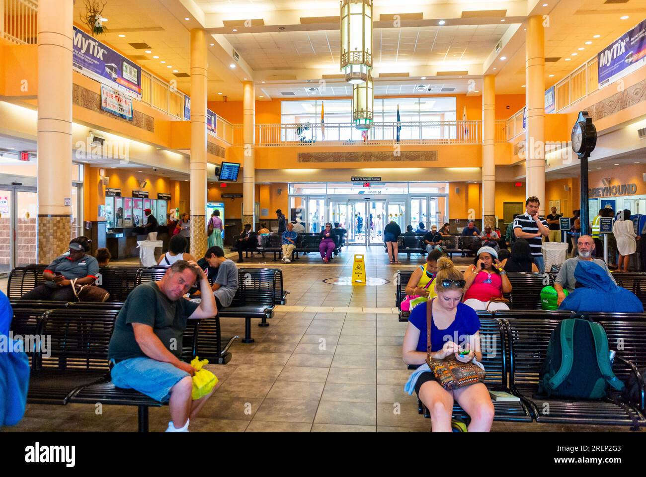 Atlantic City, New Jersey, USA, Large Crowd of People, Tourists
