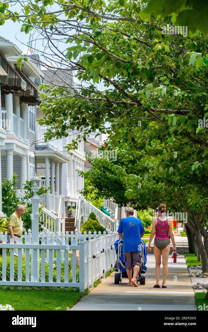 Ocean City, New Jersey, USA, Tourists Visiting, Row of Multifamily