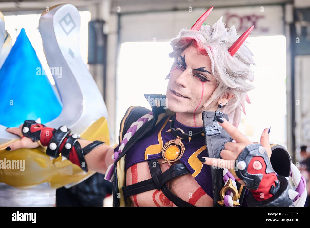 Berlin, Germany. 29th July, 2023. An Italian Genshin Impact fan dressed ...