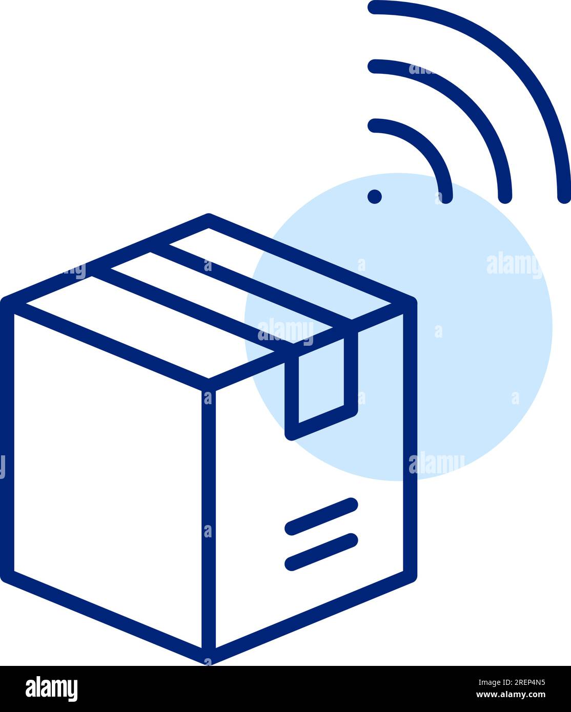 Parcel tracking service. Delivery box with tracker. of things