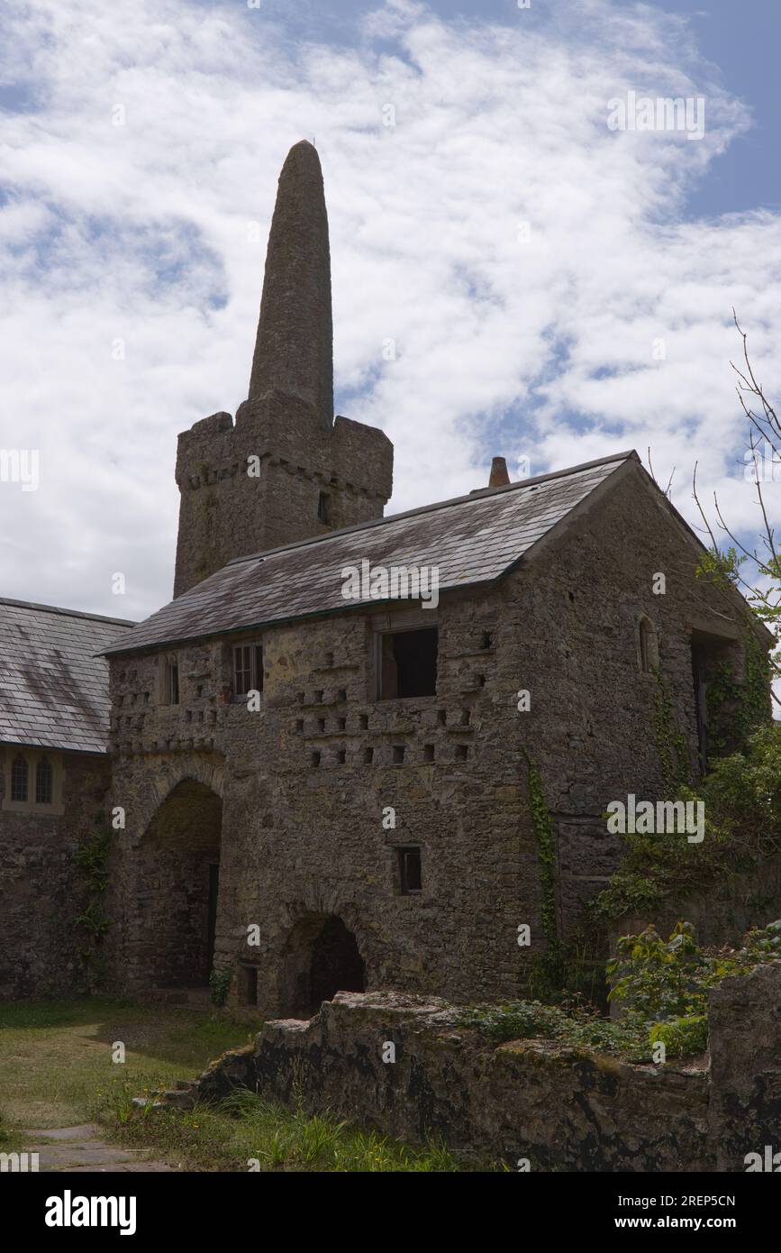 St Illtyd's Church, Caldey Island, Pembrokeshire, Wales Stock Photo