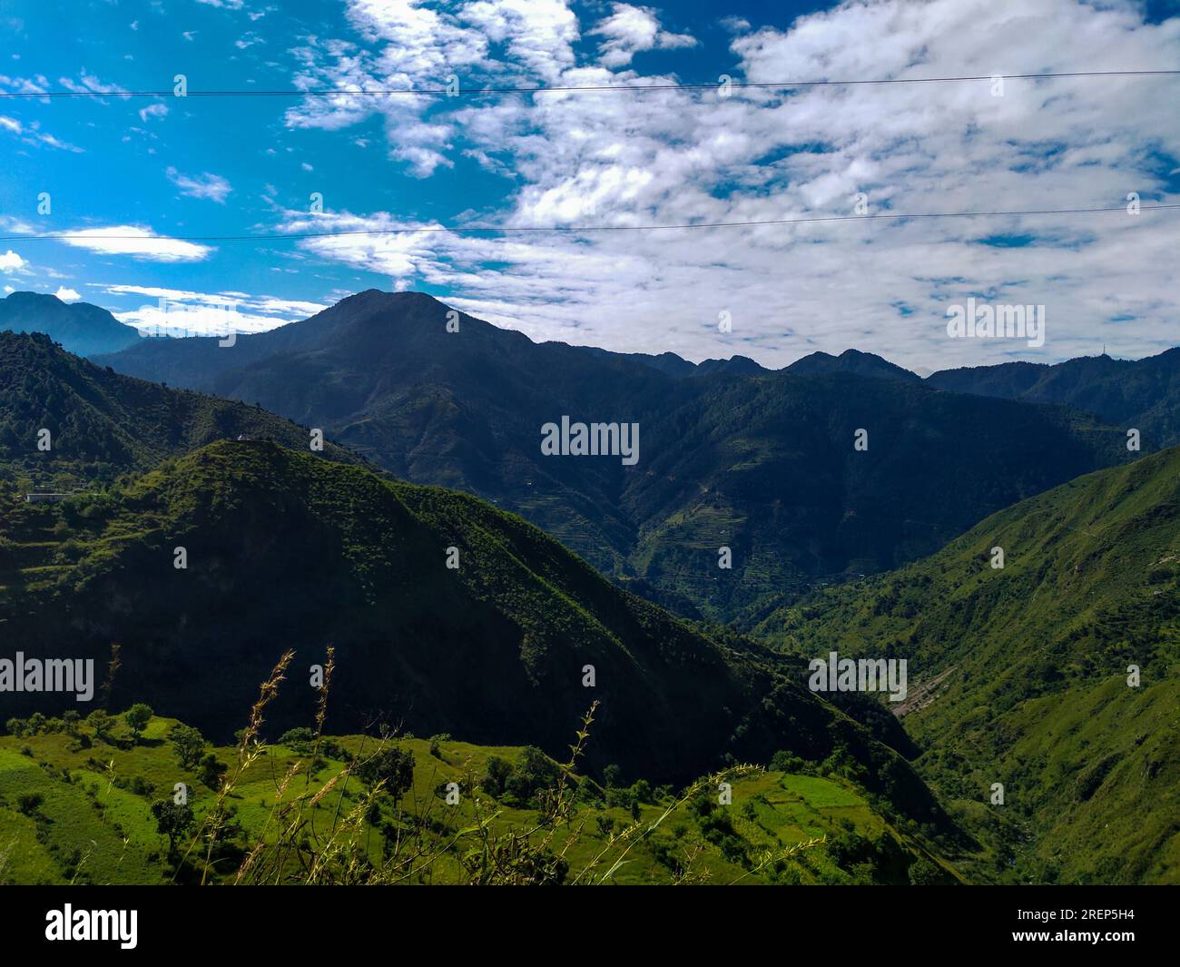 Deep wide valleys and captivating cloudscapes in the Shivalik Mountain ...