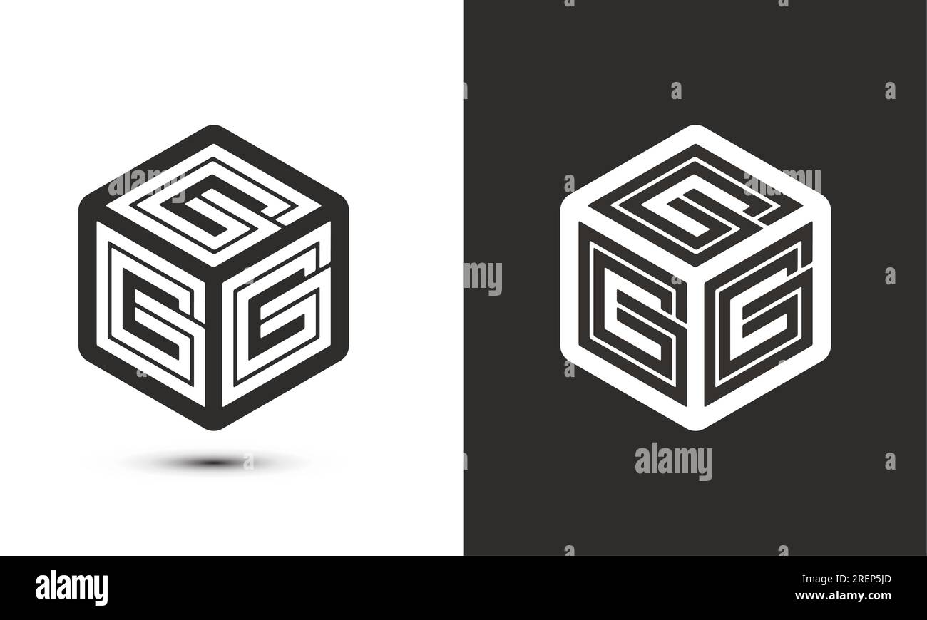 g letter logo design with illustrator cube logo, vector logo modern ...