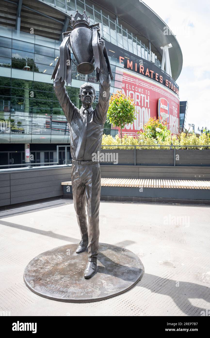 London, UK. 29 July 2023. A general view of the statue of Arsenal