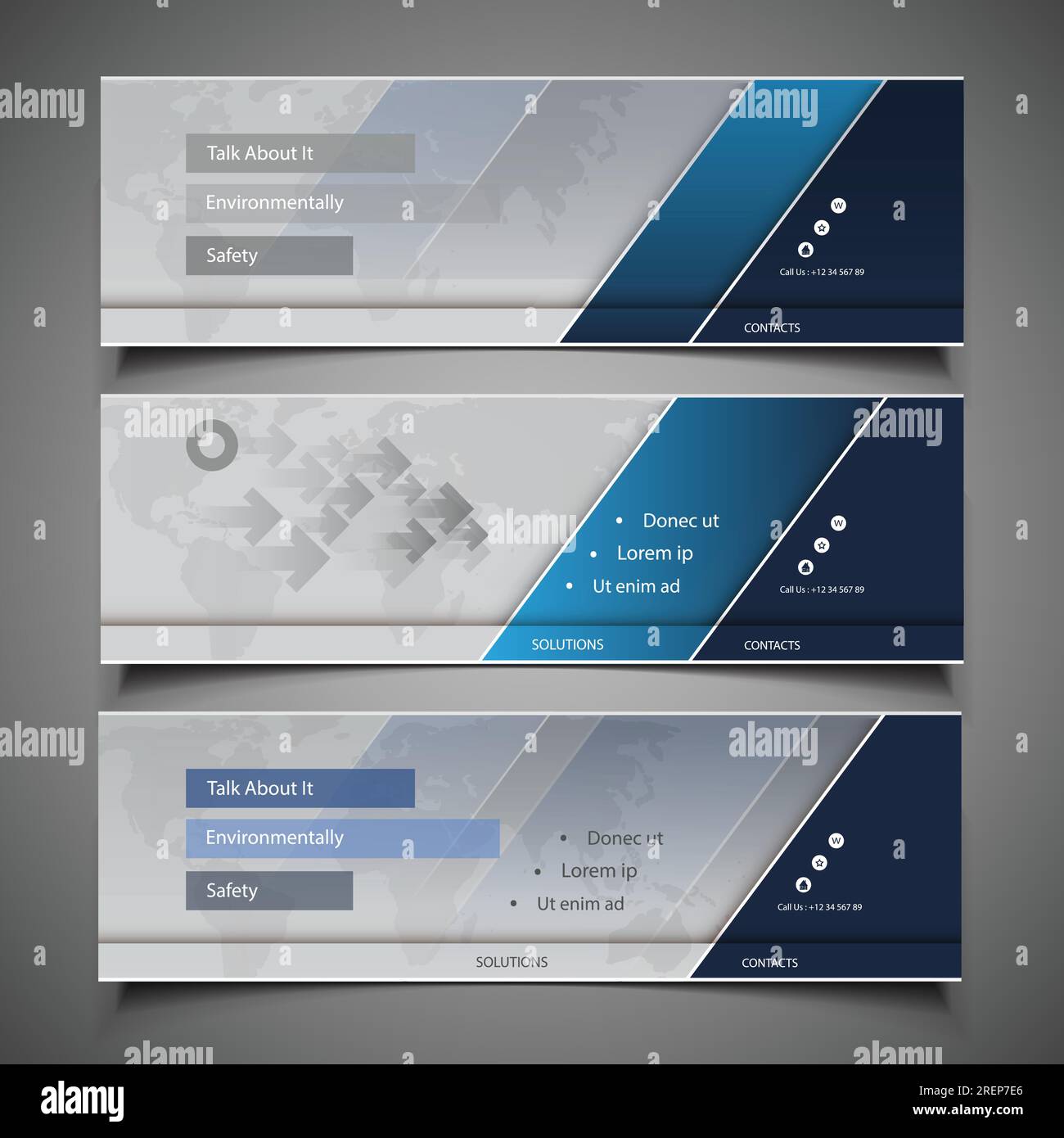 Web Design Elements - Header Designs Stock Vector