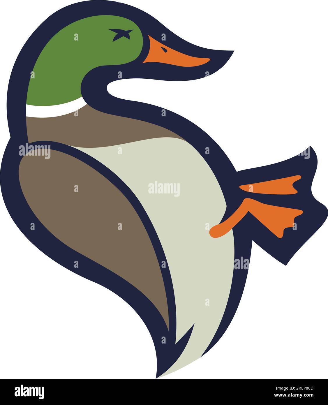 Dead Mallard Drake (Duck) Symbol Stock Vector