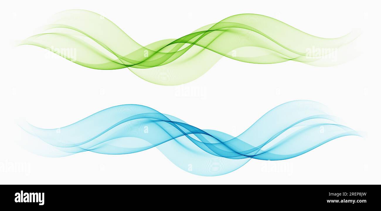 Color flow of wavy lines, abstract waves background. Vector waves set ...