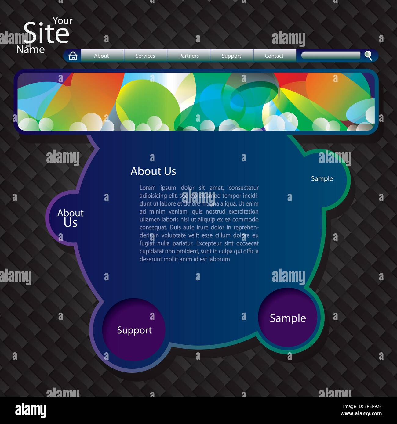 Website Template Stock Vector