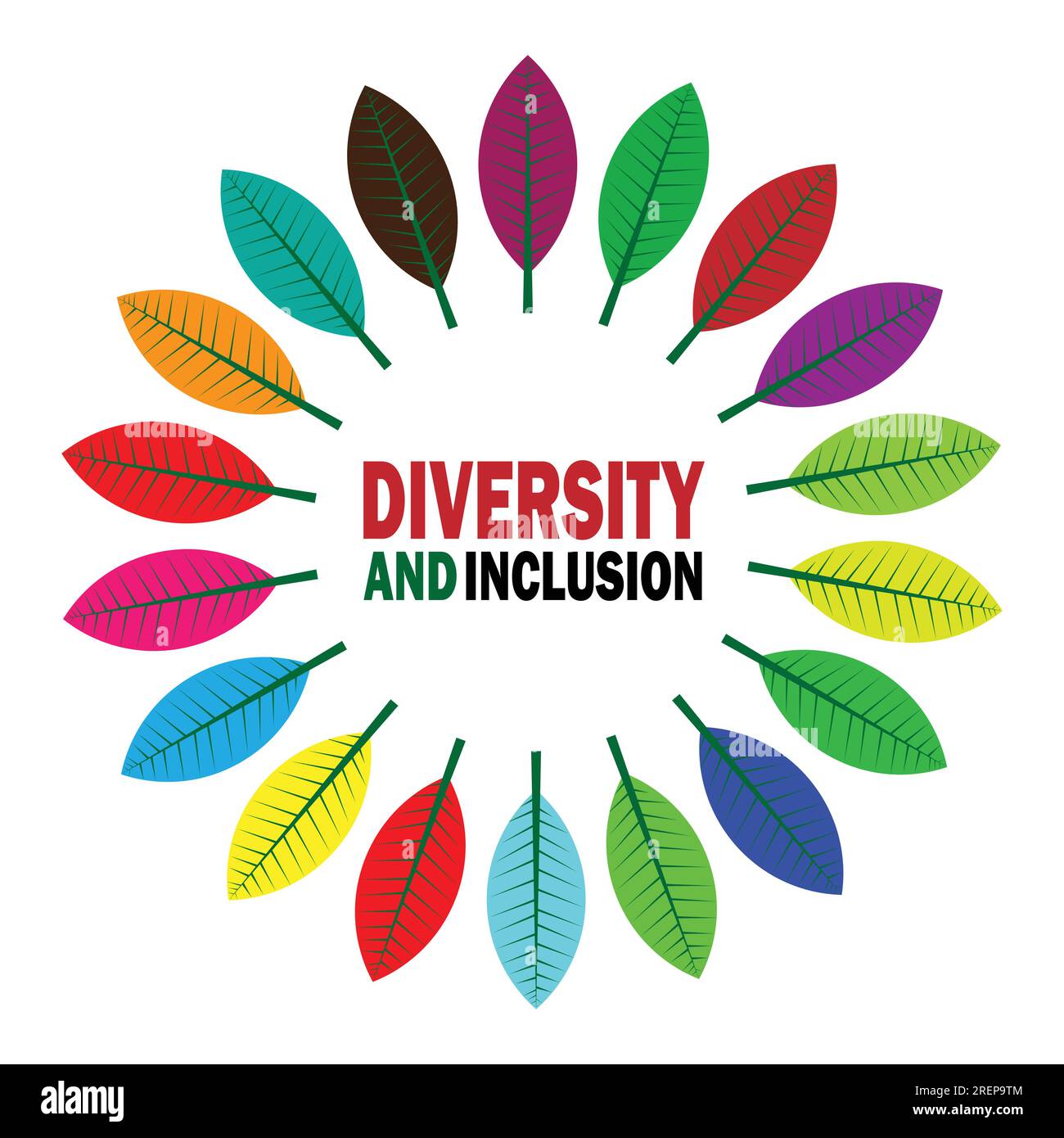 Diversity and inclusion graphic design. Vector illustration Suitable for logo, website, greeting card, poster and banner Stock Vector