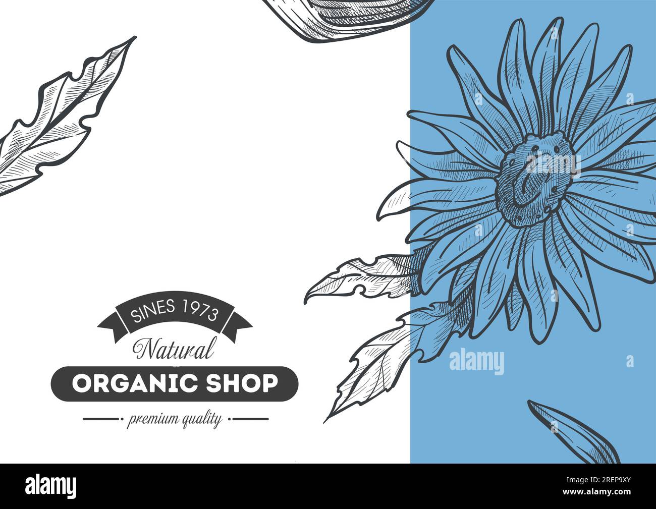 Organic shop premium quality of products vector Stock Vector Image ...