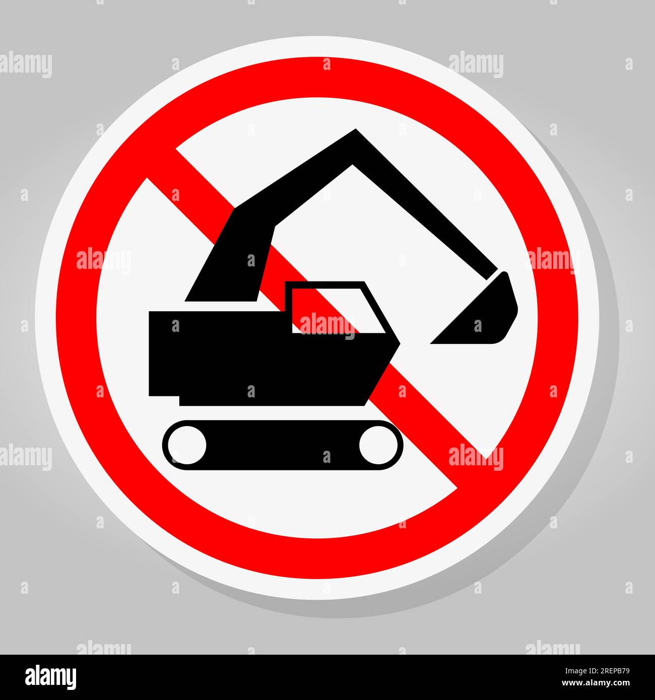 Prohibition Sign, No Digging Symbol Stock Vector Image & Art - Alamy