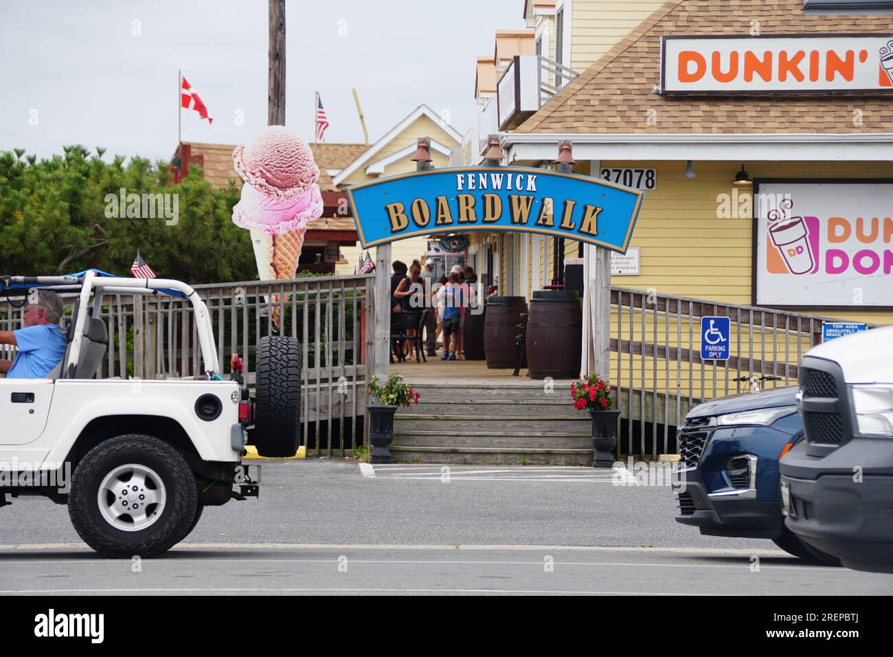 Fenwick Island, Delaware, U.S.A July 8, 2023 The main entrance of