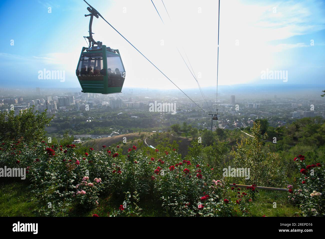 the city of almaty, kazakhstan from kok tobe Stock Photo