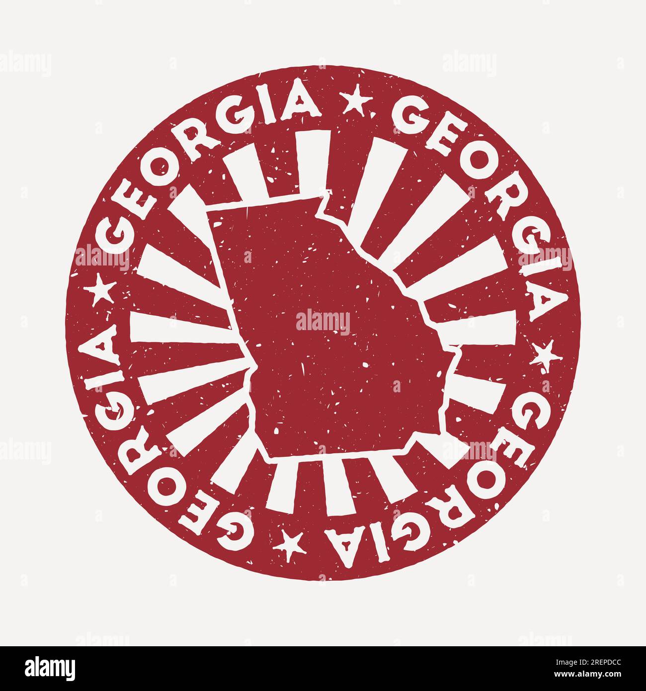 stamp. Travel red rubber stamp with the map of us state, vector