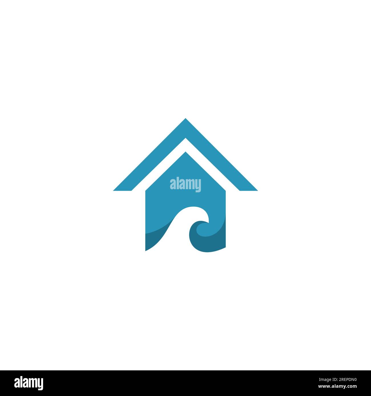 Home Wave Logo. Home Cleaning Logo Design Stock Vector Image & Art Alamy
