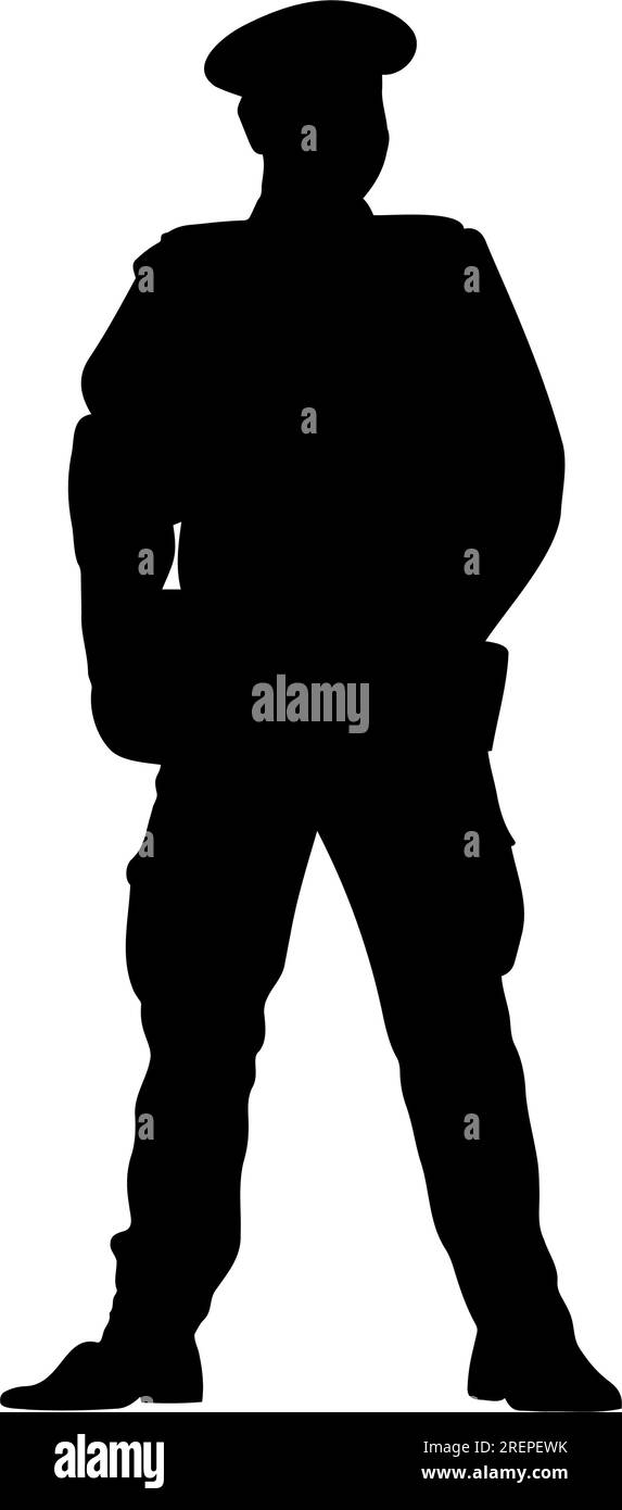 Security guard silhouette. vector illustration Stock Vector Image & Art