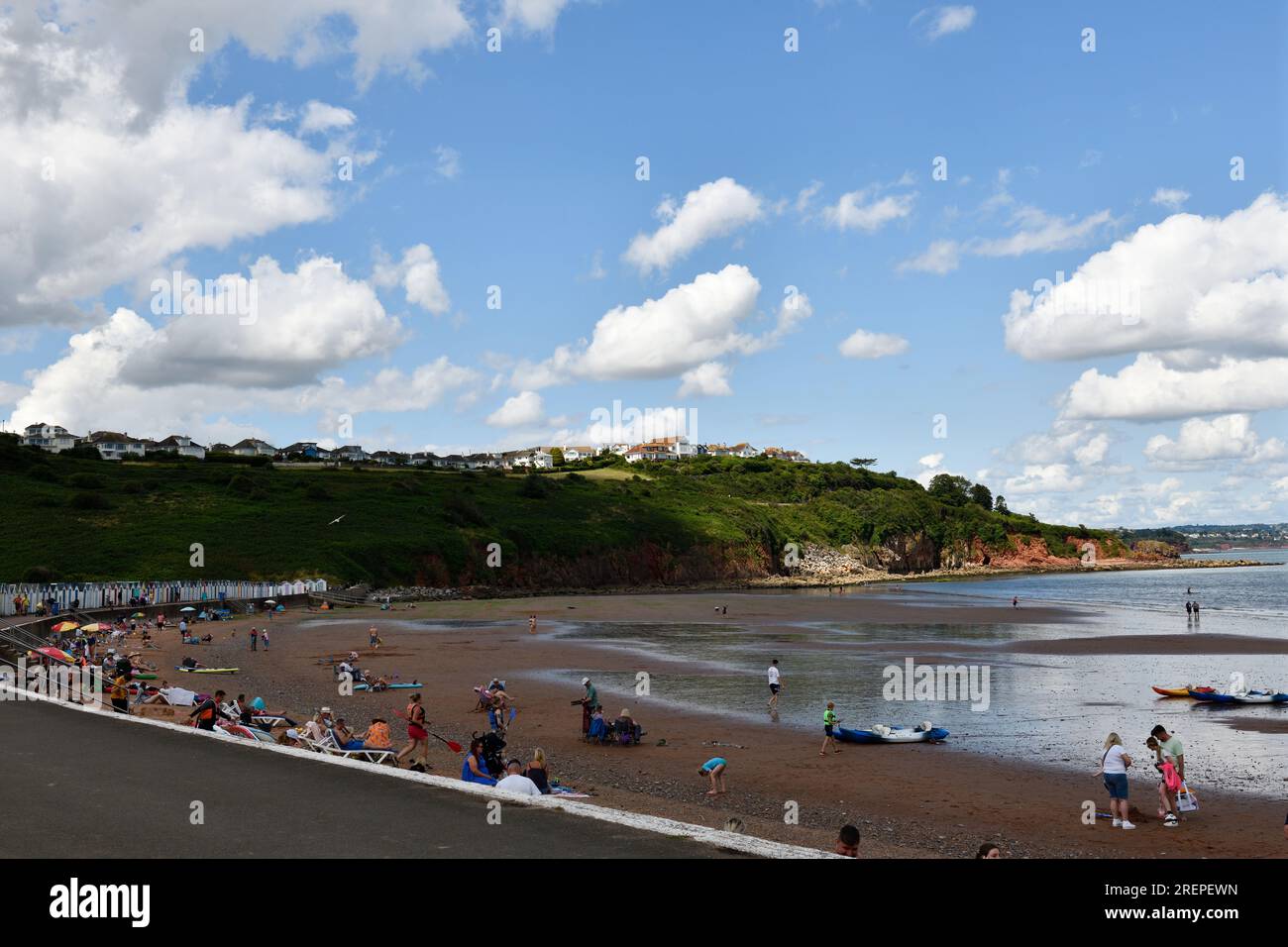 Broadsands Beach in the Summer July Paignton England uk Stock Photo Alamy
