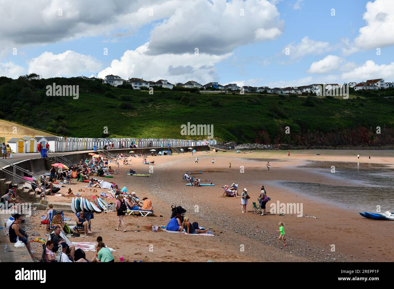 Broadsands Beach in the Summer July Paignton England uk Stock Photo Alamy