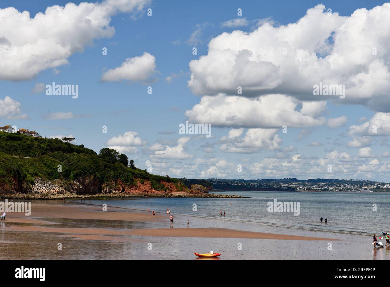 Broadsands Beach in the Summer July Paignton England uk Stock Photo Alamy