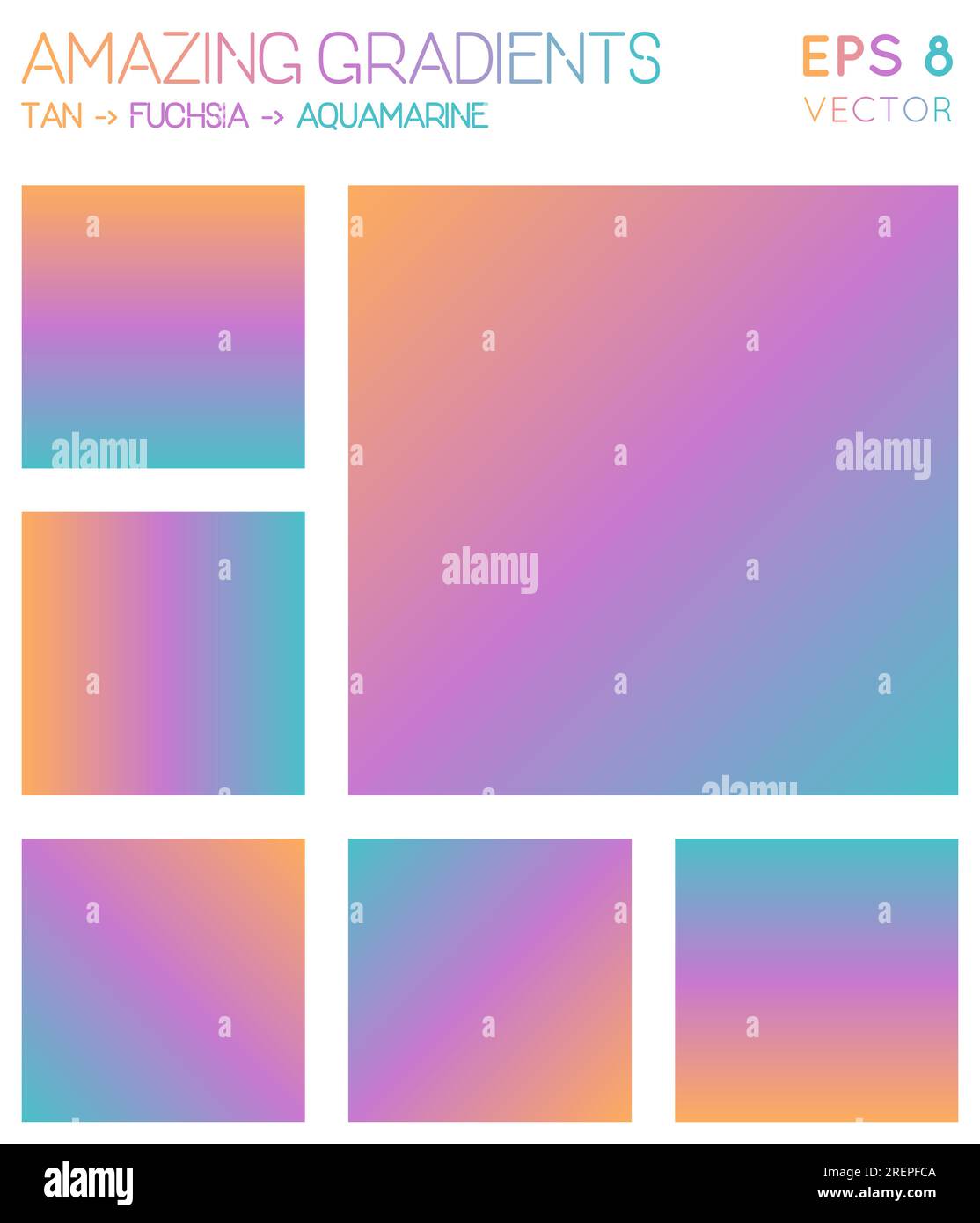 Colorful gradients in tan, fuchsia, aquamarine color tones. Admirable ...