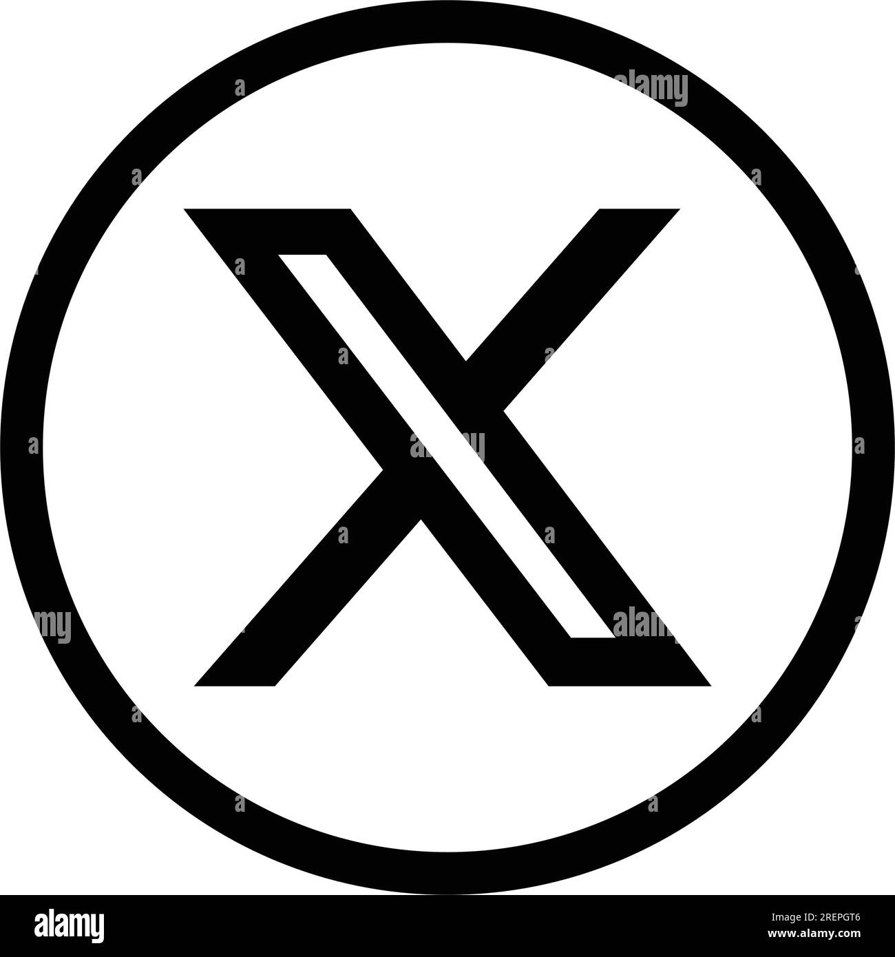 X Social Media Platform logo icon vector Stock Vector Image & Art Alamy