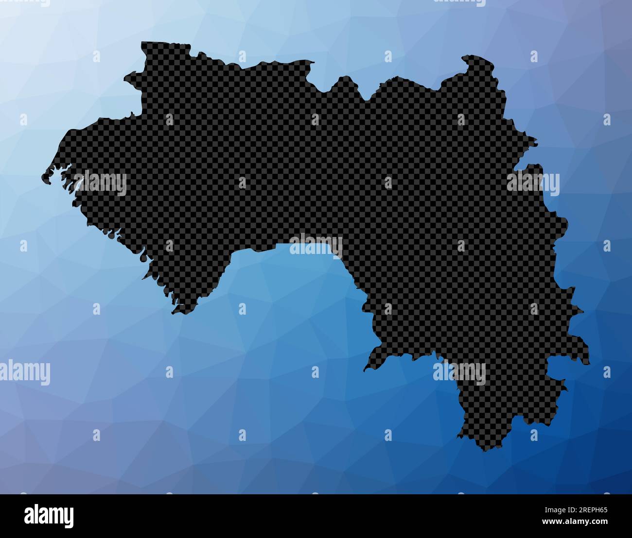Guinea geometric map. Stencil shape of Guinea in low poly style ...