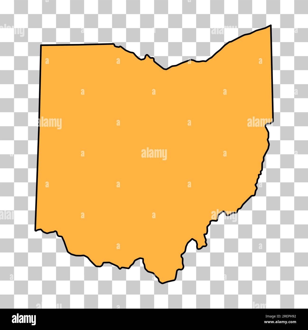 Ohio map shape, united states of america. Flat concept icon symbol ...