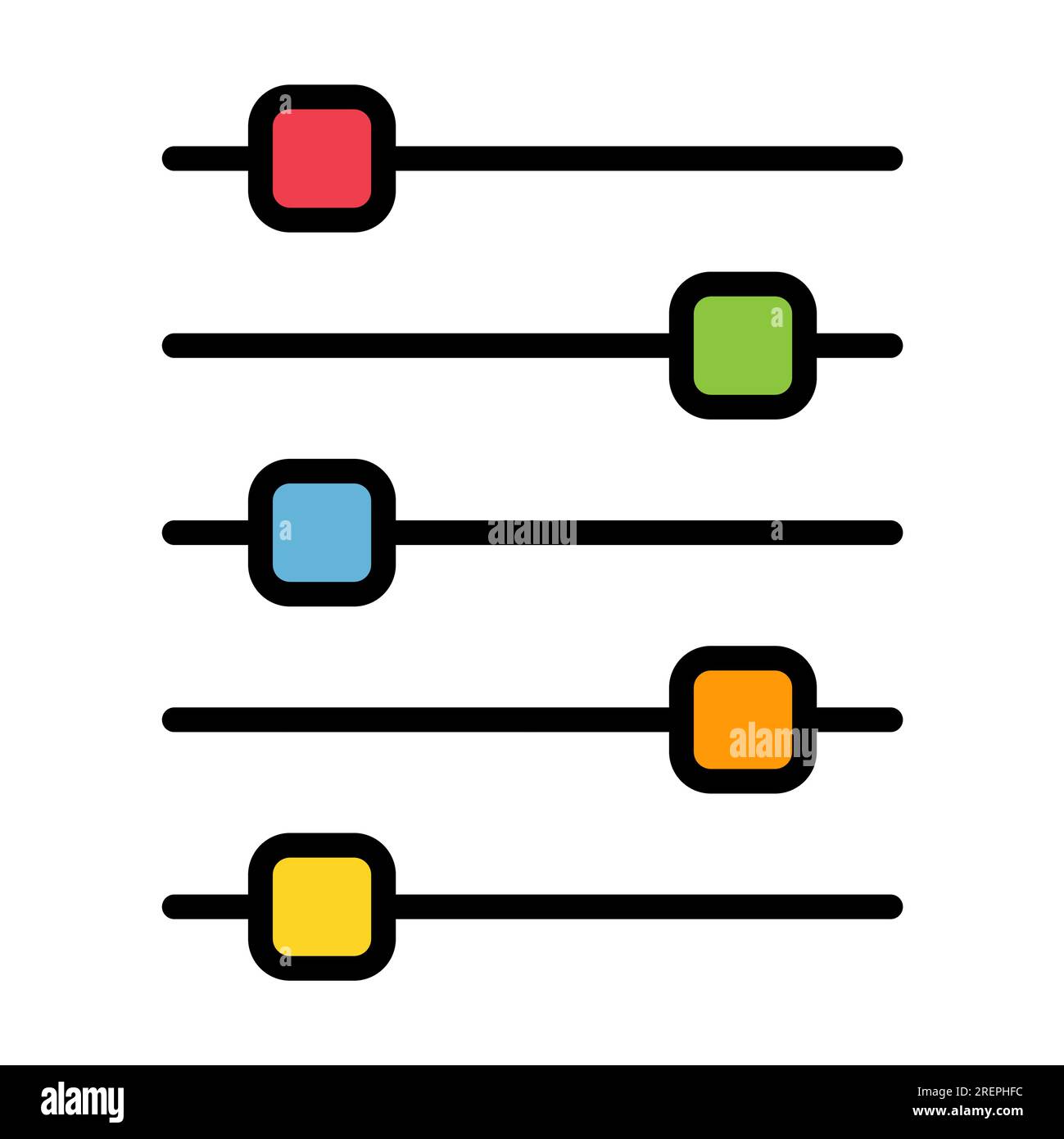 Volume mixer control icon, filter sound symbol button, switch sign ...