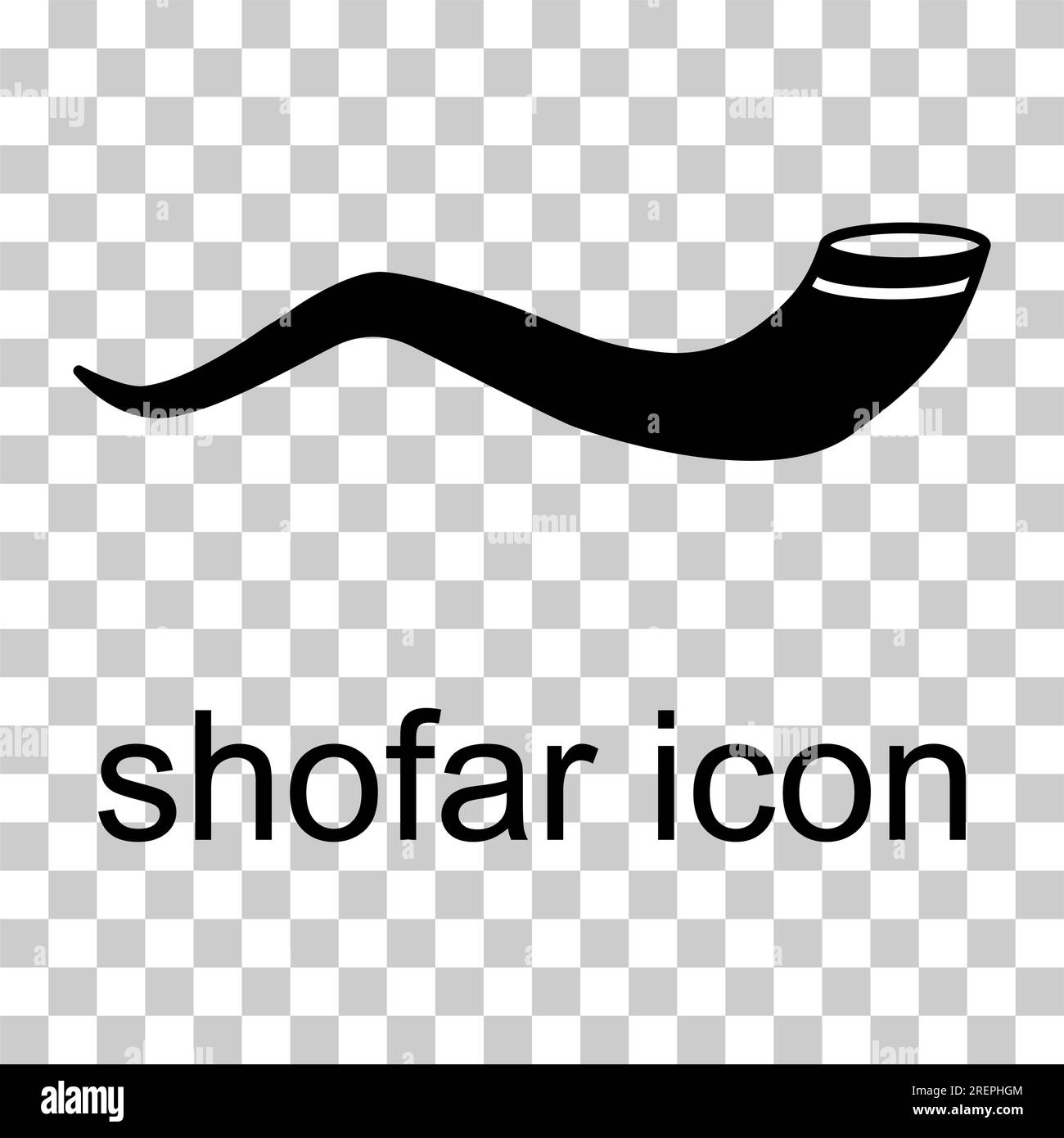 Shofar horn icon, graphic religion design symbol, ritual web sign
