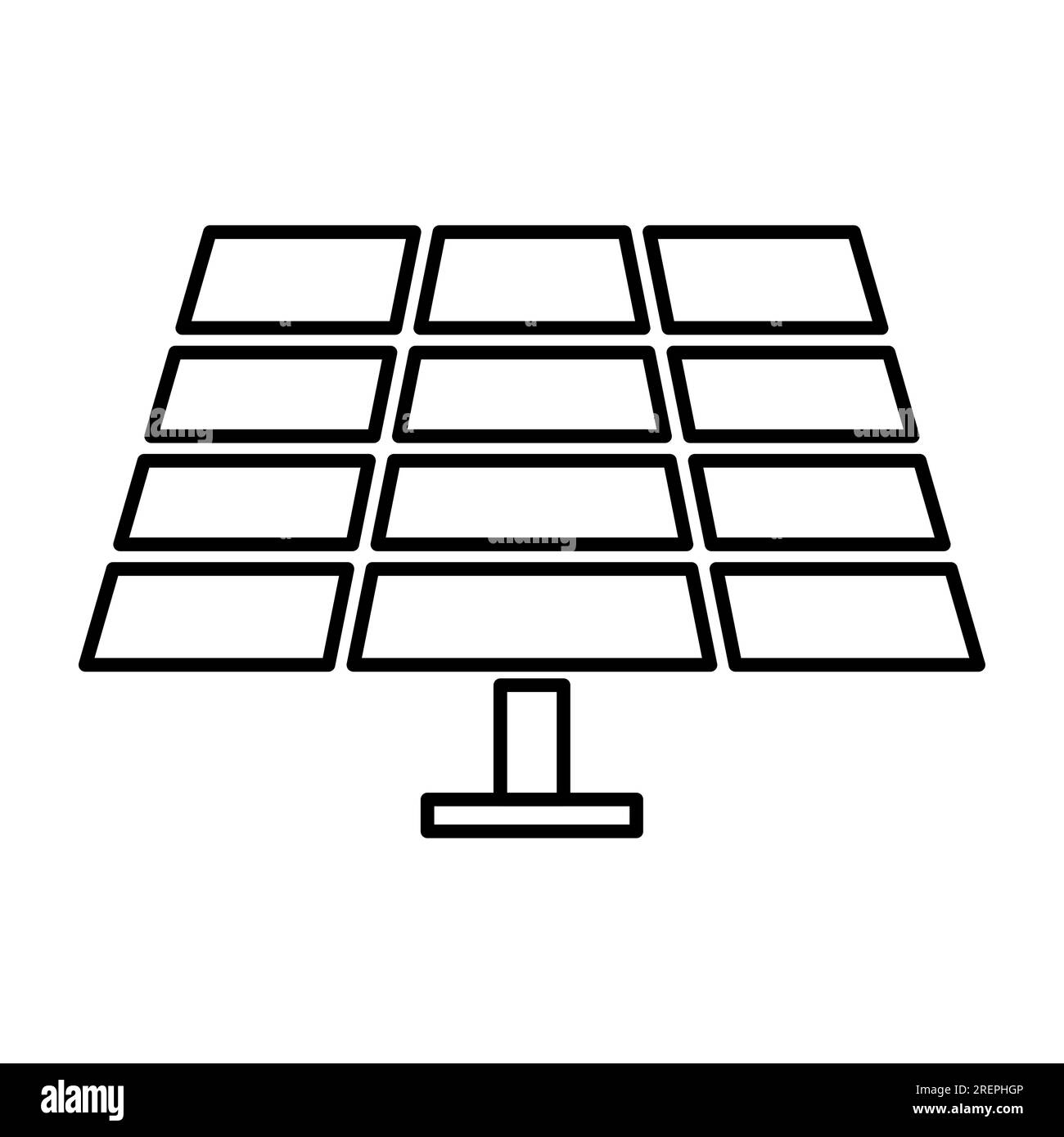 Solar panel icon, green power technology, ecology alternative energy