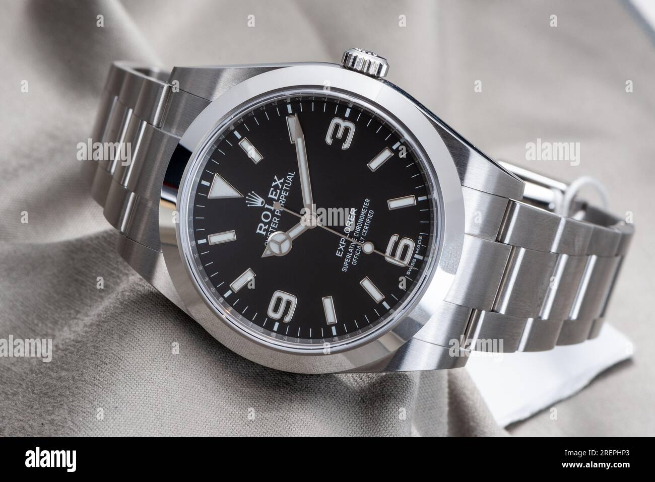 Rolex Explorer 214270 as captured during the presentation at Baselworld  watches and jewellery exhibition in Basel Switzerland Stock Photo - Alamy