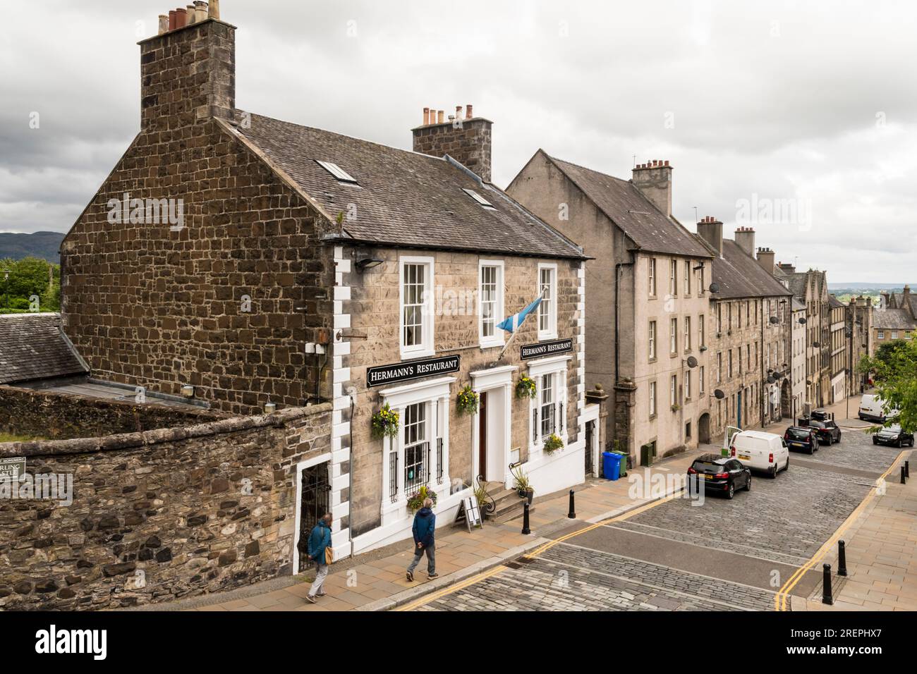 Broad Street in the old town area of Stirling, Scotland. Stock Photo