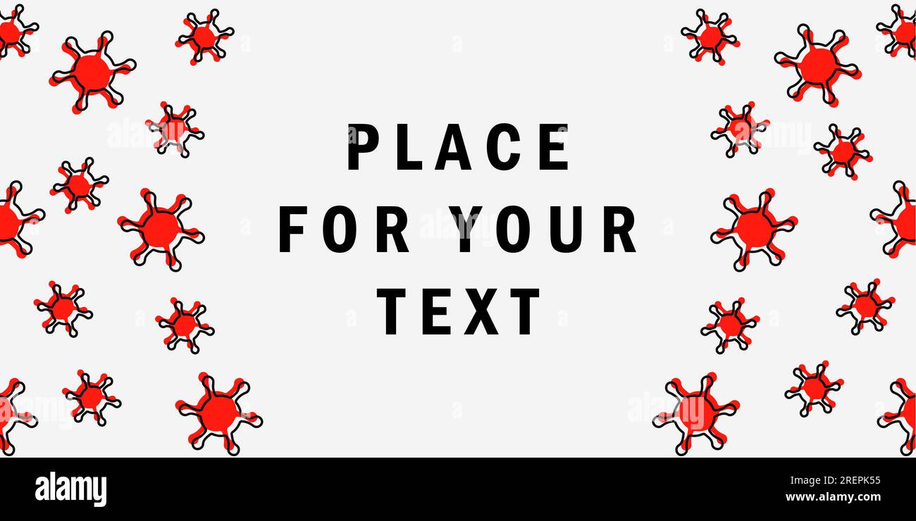 The spread of viral diseases. Vector illustration of virus in flat