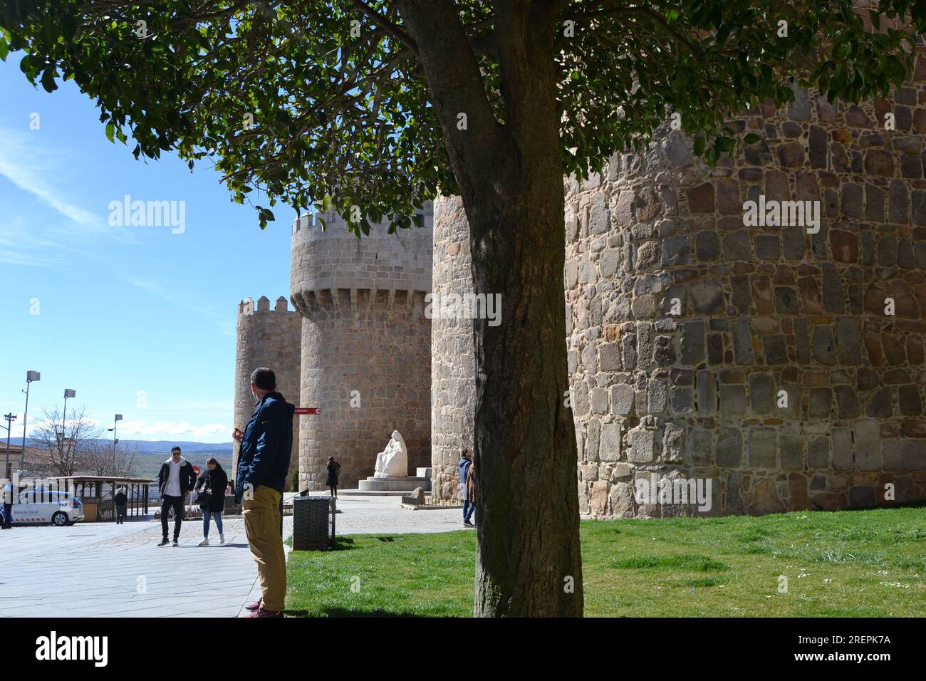 touristic city Avila visit Stock Photo