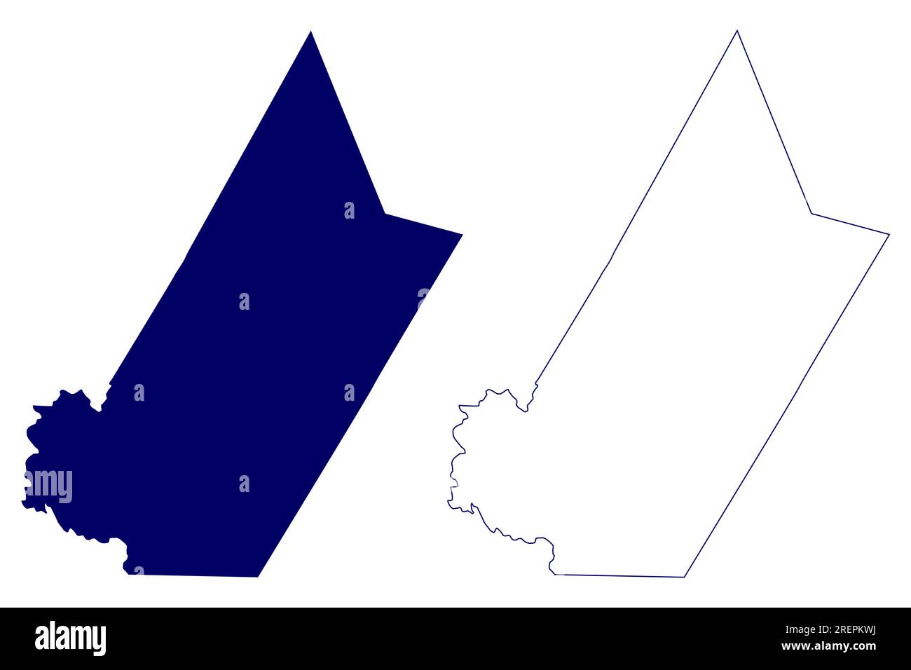 York County (Canada, New Brunswick Province, North America) map vector