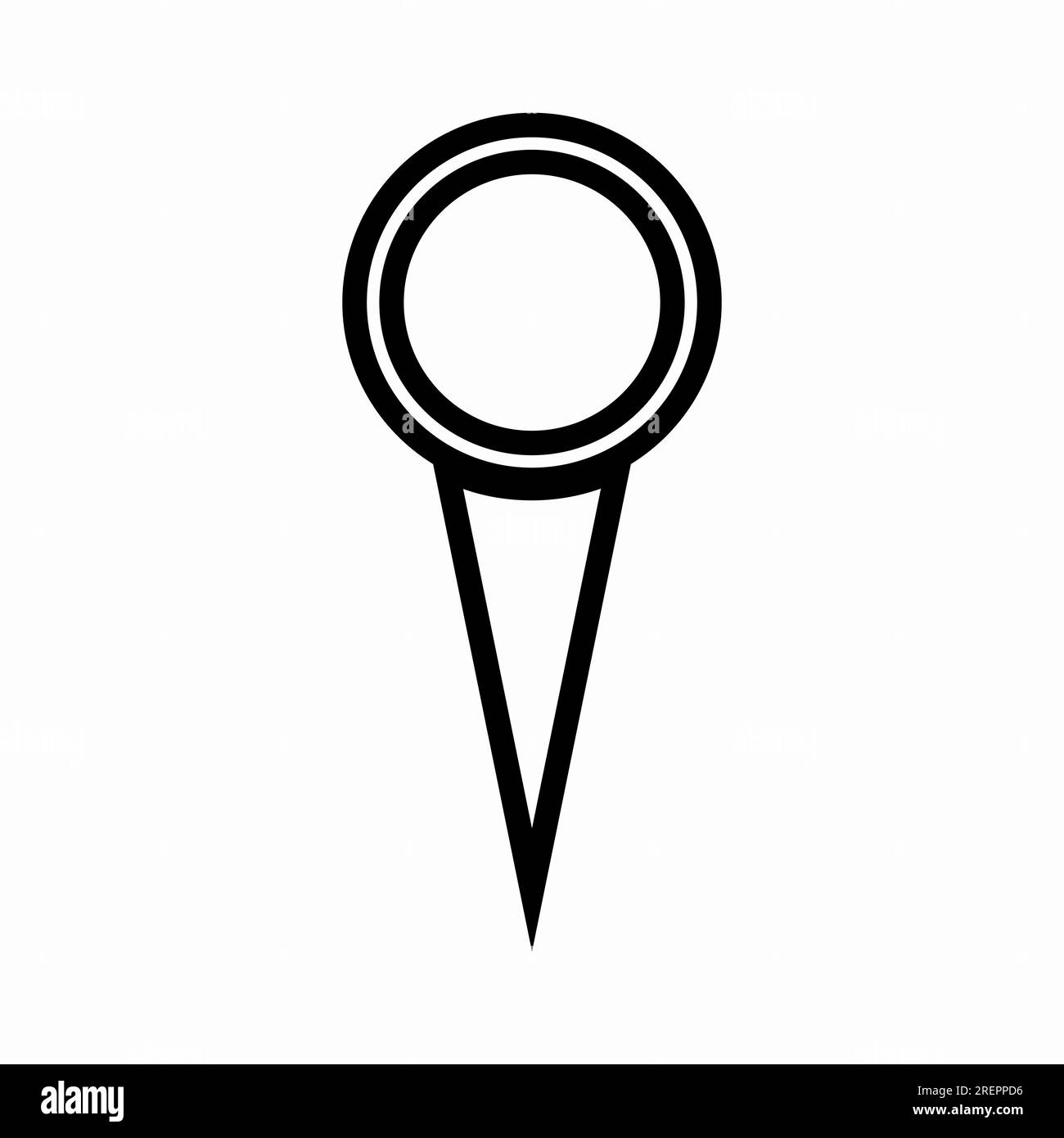 Location pin map icon. Flat design. Vector illustration sign on a white ...