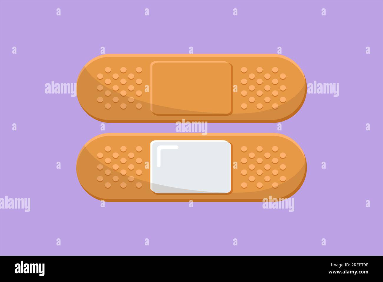 Character flat drawing of adhesive bandage elastic medical plasters